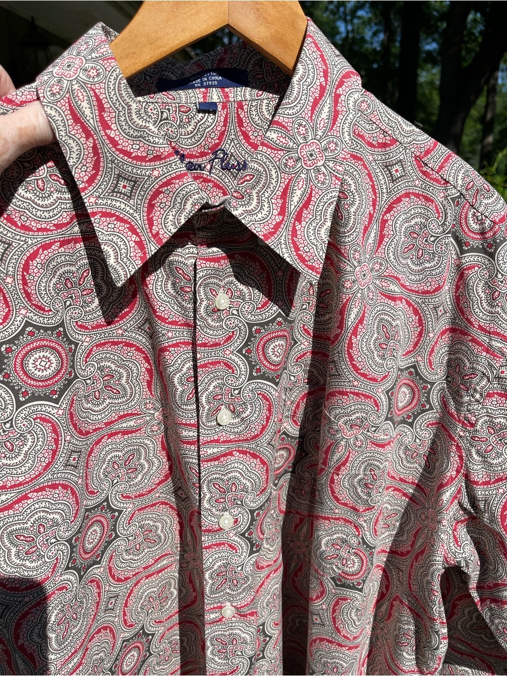 Alan Flusser Colorful Paisley Button-Down Shirt Mens XXL